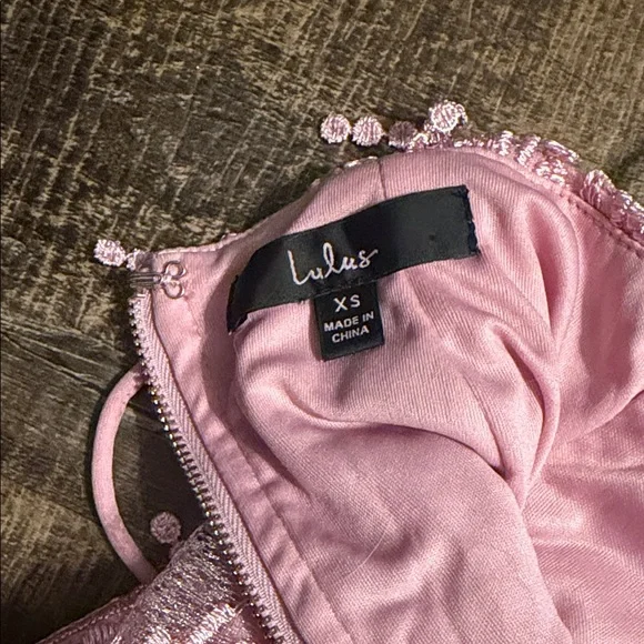 Lulu's Blush  Fringe Mini Dress - Picture 2 of 4